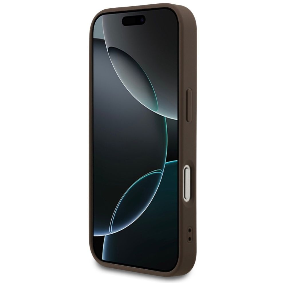 Citas preces Guess Guess 4G Small Classic Logo MagSafe case for iPhone 17 Pro - brown