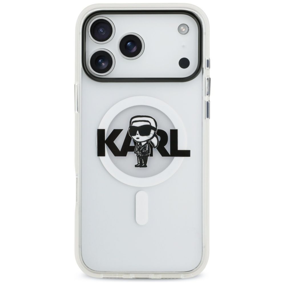 Citas preces Karl Lagerfeld Karl Lagerfeld IML Karl Sketch Logo MagSafe Case for iPhone 17 Pro Max - Transparent