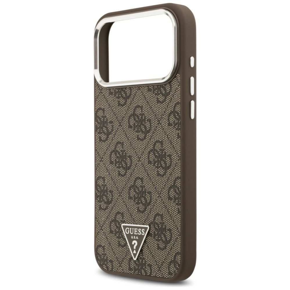 Citas preces Guess Guess 4G Triangle Logo MagSafe case for iPhone 17 Pro Max - brown
