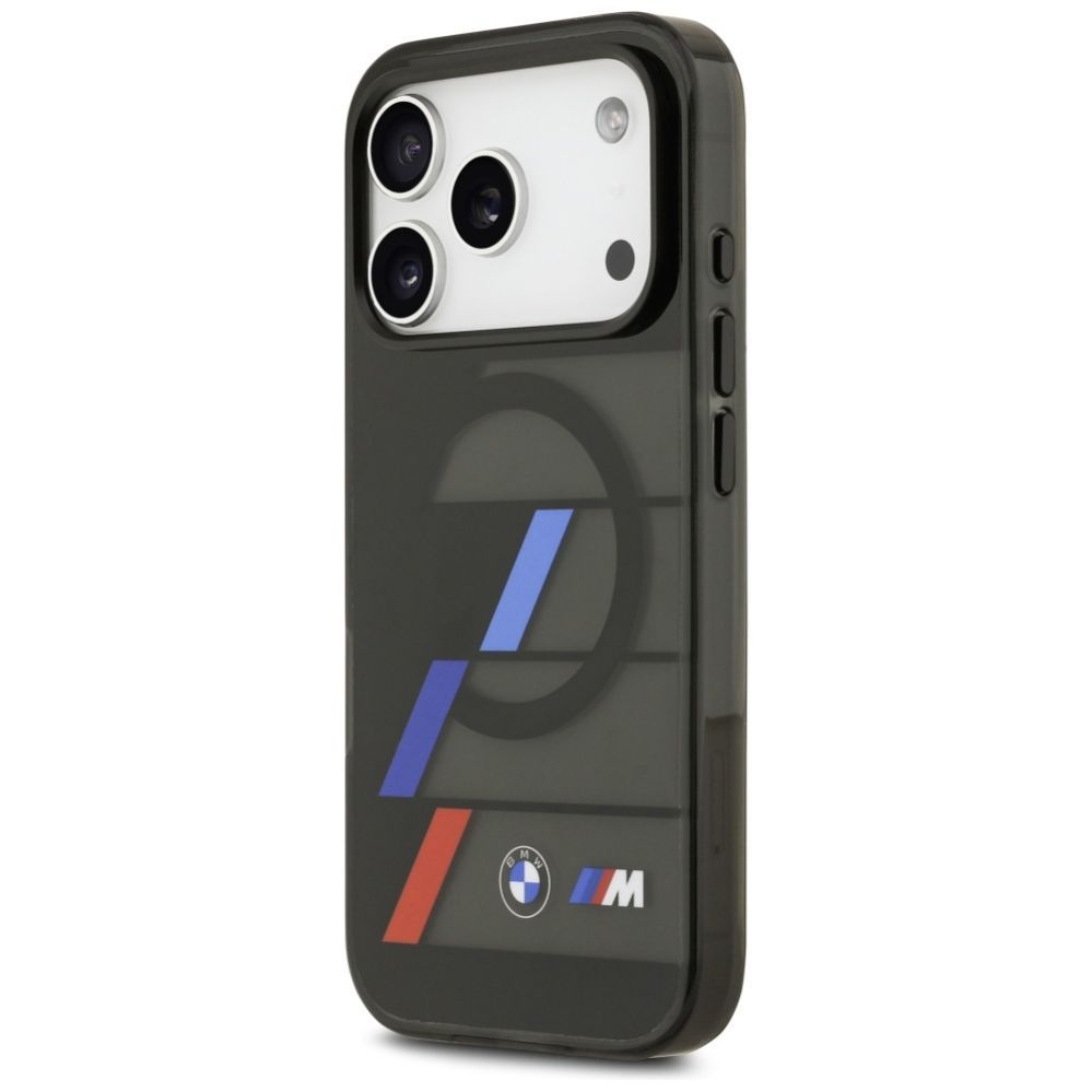 Citas preces BMW BMW M IML Metal Buttons Tricolor Lines MagSafe Case for iPhone 17 Pro - Black