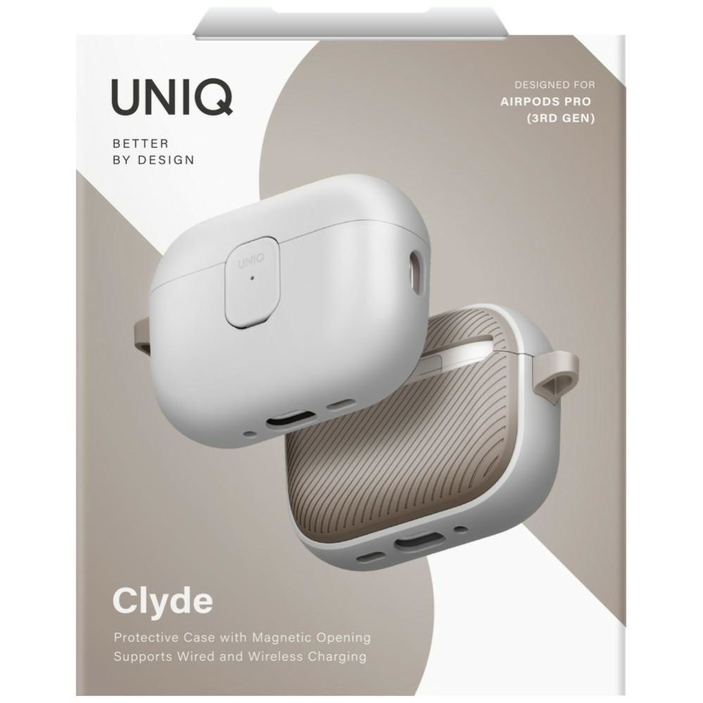 Citas preces UNIQ Uniq Clyde Case for AirPods Pro 3rd Gen - Gray-Beige