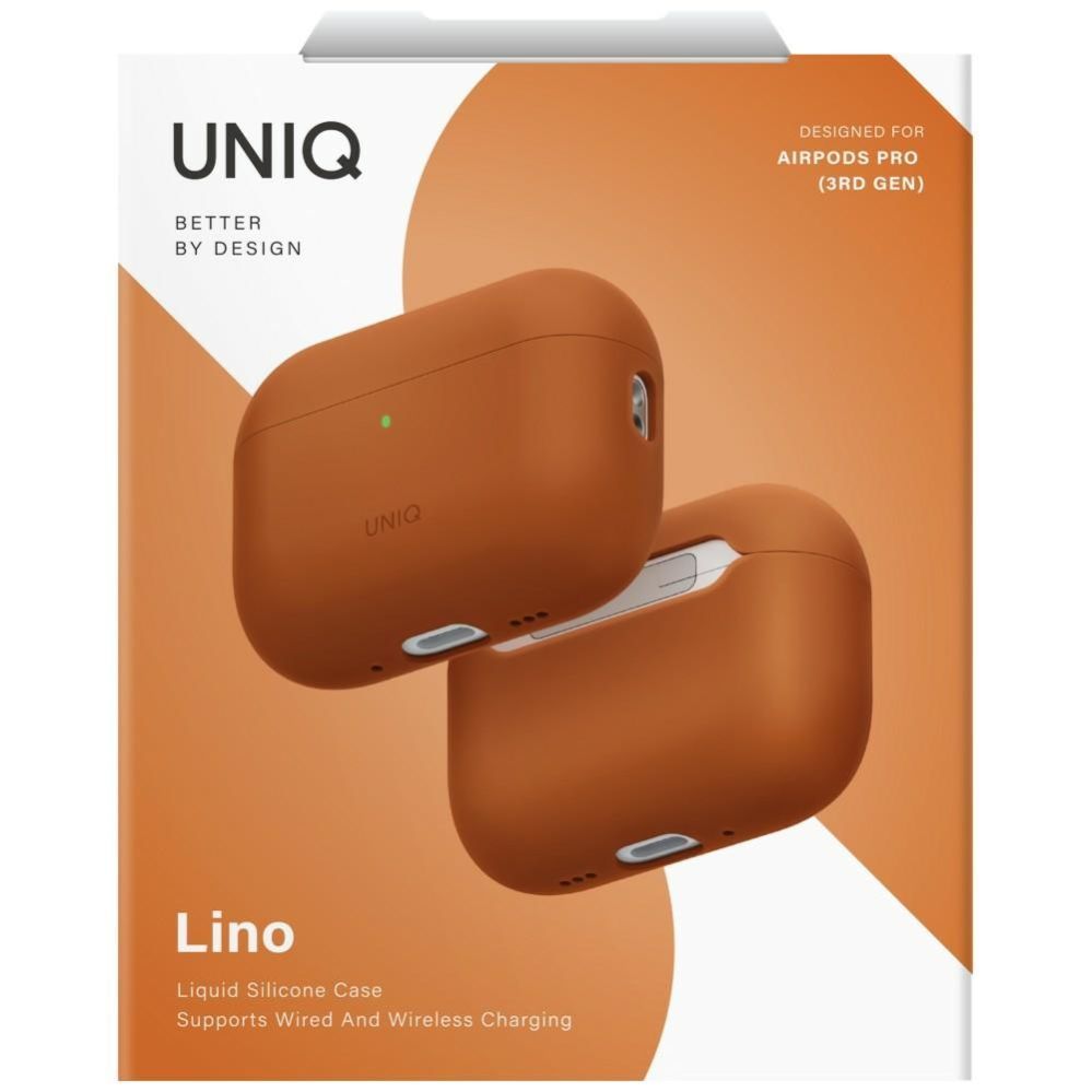 Citas preces UNIQ Uniq Lino Silicone Case for AirPods Pro 3 - Orange
