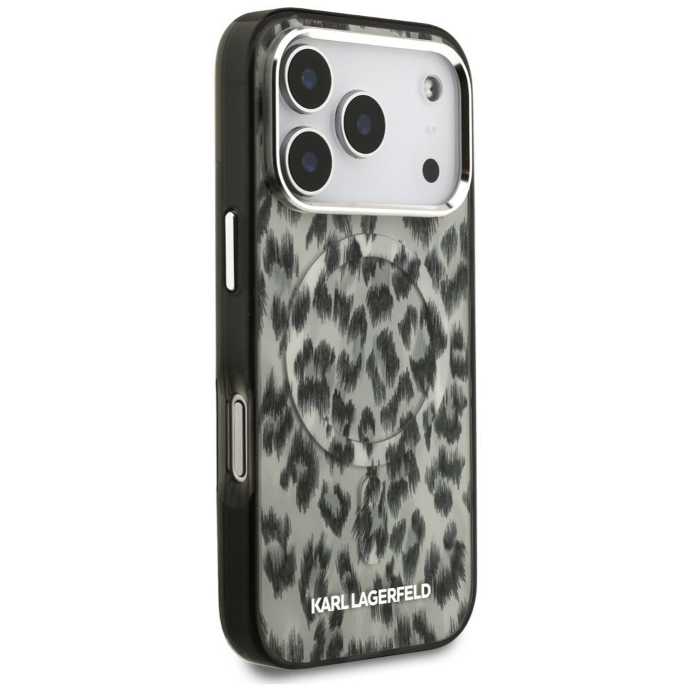 Citas preces Karl Lagerfeld Karl Lagerfeld IML Leopard Pattern MagSafe Case for iPhone 17 Pro - Brown