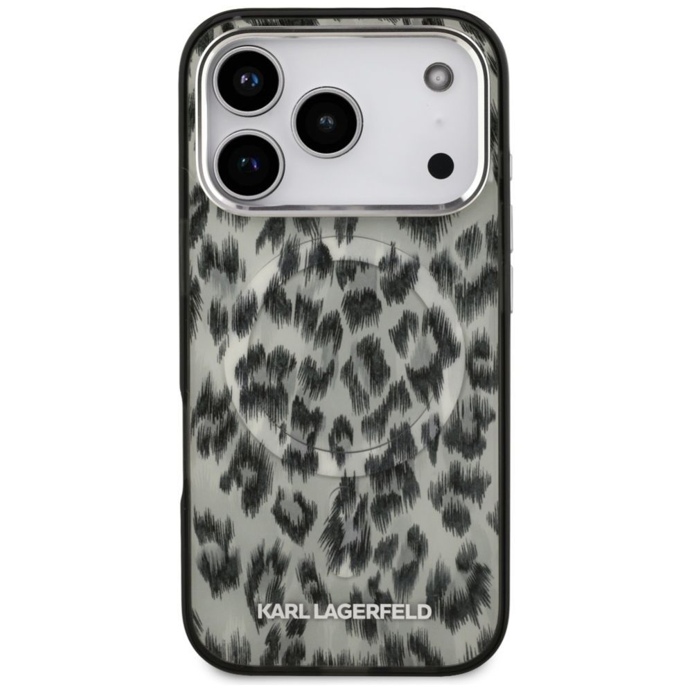 Citas preces Karl Lagerfeld Karl Lagerfeld IML Leopard Pattern MagSafe Case for iPhone 17 Pro - Brown