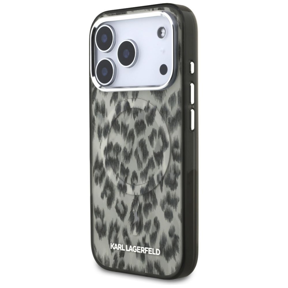 Citas preces Karl Lagerfeld Karl Lagerfeld IML Leopard Pattern MagSafe Case for iPhone 17 Pro - Brown