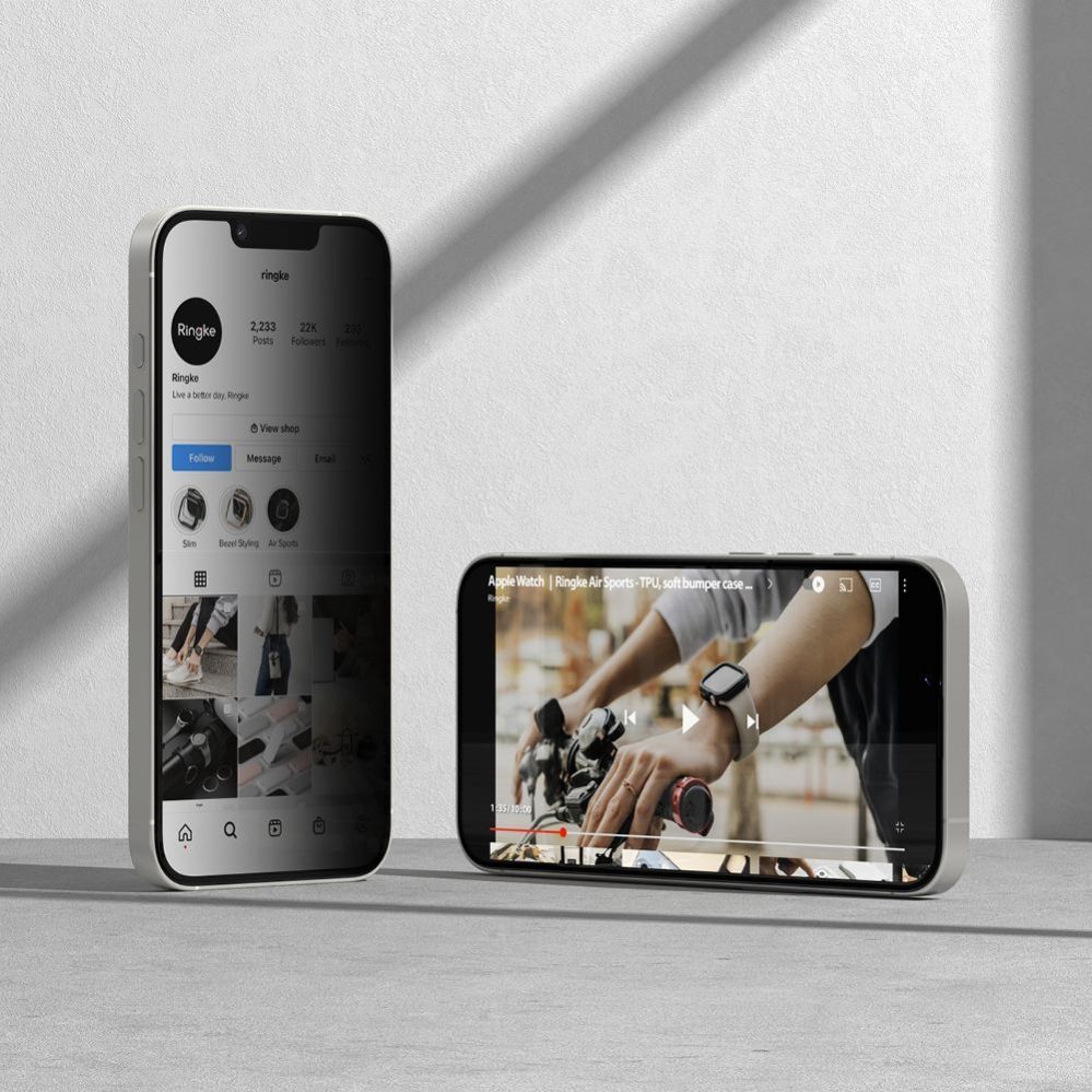 Citas preces Ringke Ringke Easy Slide Privacy Glass 2-pack for iPhone 13 / 13 Pro / 14 / 16e