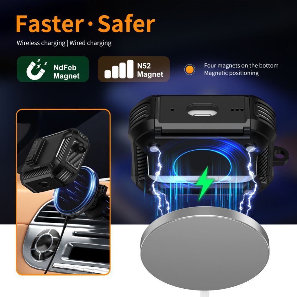 Muud kaubad Tech-Protect Tech-Protect Carbonox MagSafe case for AirPods Pro - black