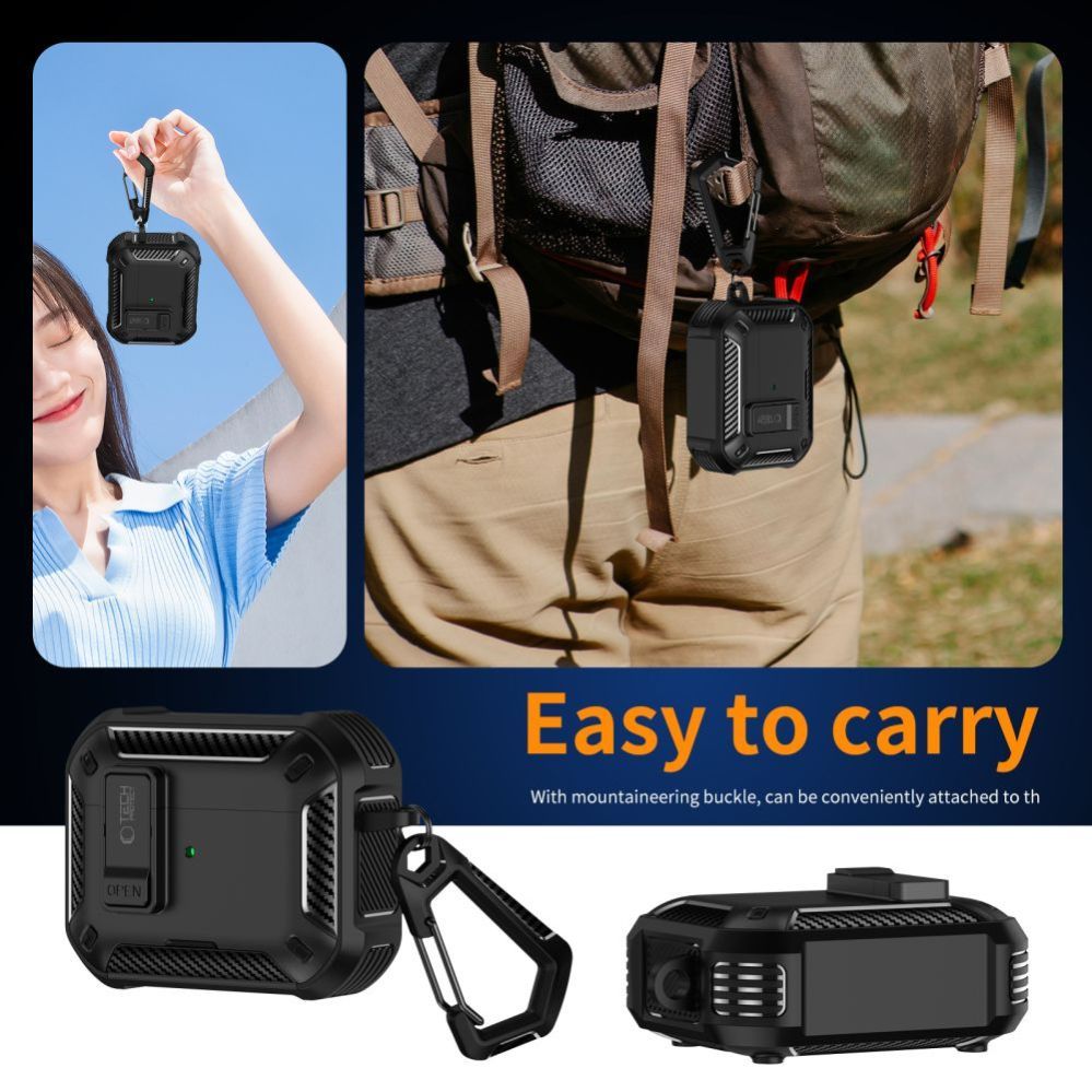 Muud kaubad Tech-Protect Tech-Protect Carbonox MagSafe case for AirPods Pro - black