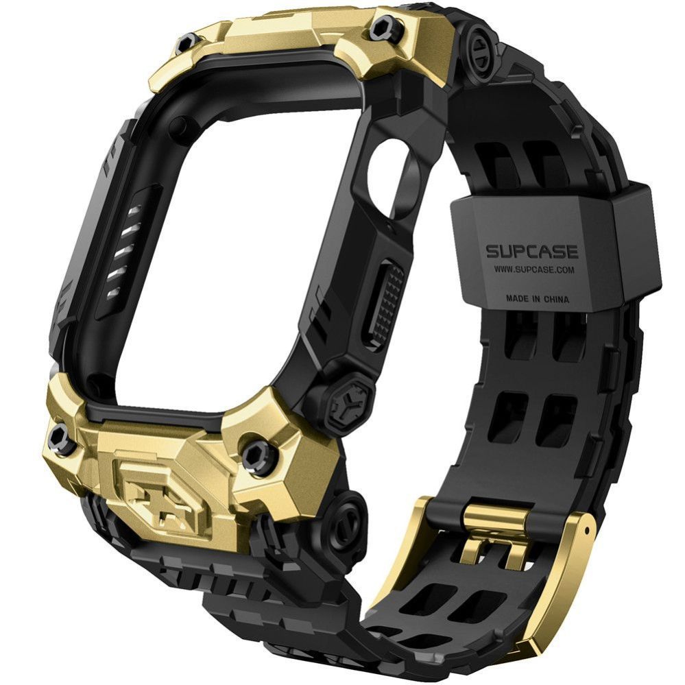 Citas preces Supcase Supcase Unicorn Beetle Ore Case for Apple Watch 10/11 (46 mm) - Black and Gold