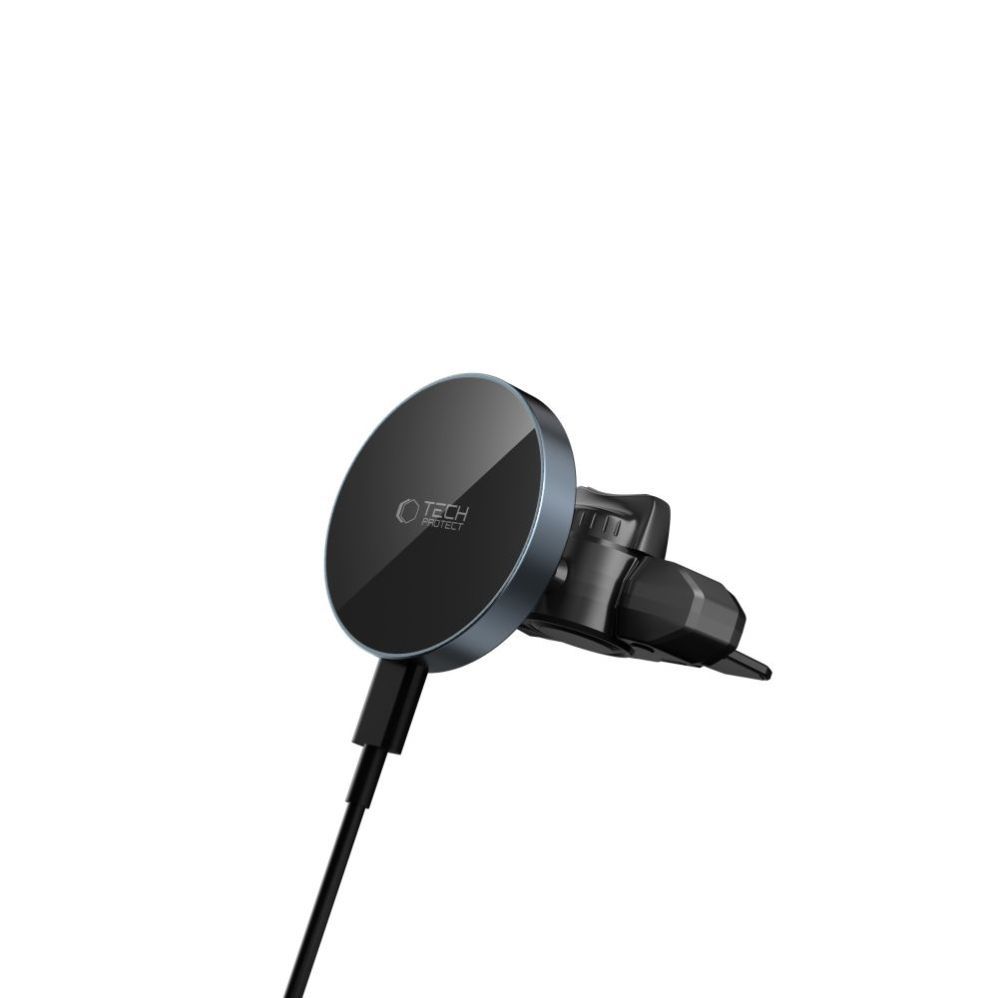 Citas preces Tech-Protect Tech-Protect mm15W-V5 Magnetic MagSafe Car Mount for Air Vent/CD Slot - Black