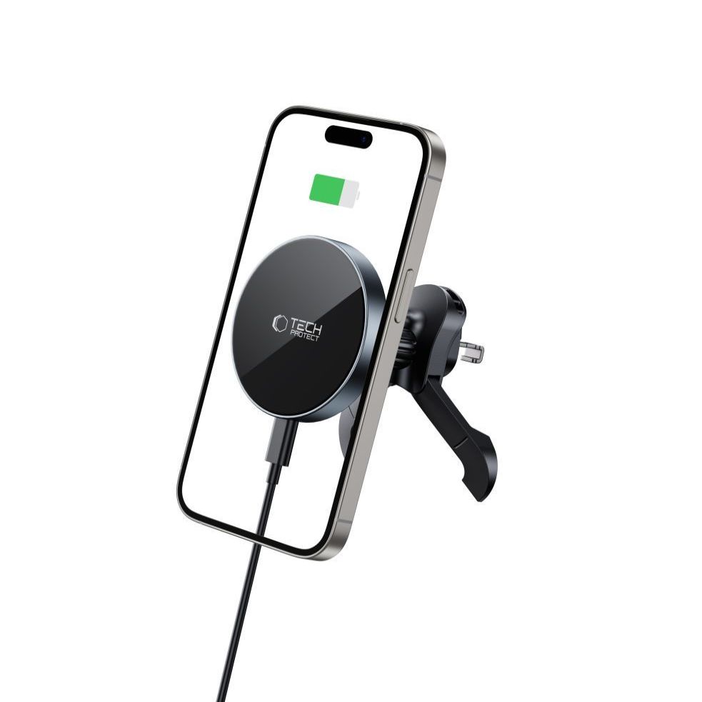 Citas preces Tech-Protect Tech-Protect mm15W-V5 Magnetic MagSafe Car Air Vent Mount - Black