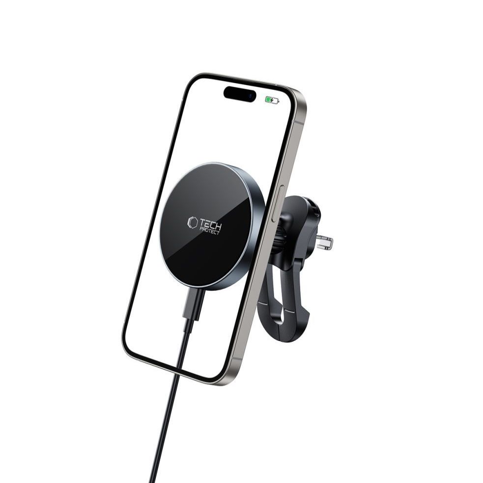 Citas preces Tech-Protect Tech-Protect mm15W-V5 Magnetic MagSafe Car Air Vent Mount - Black