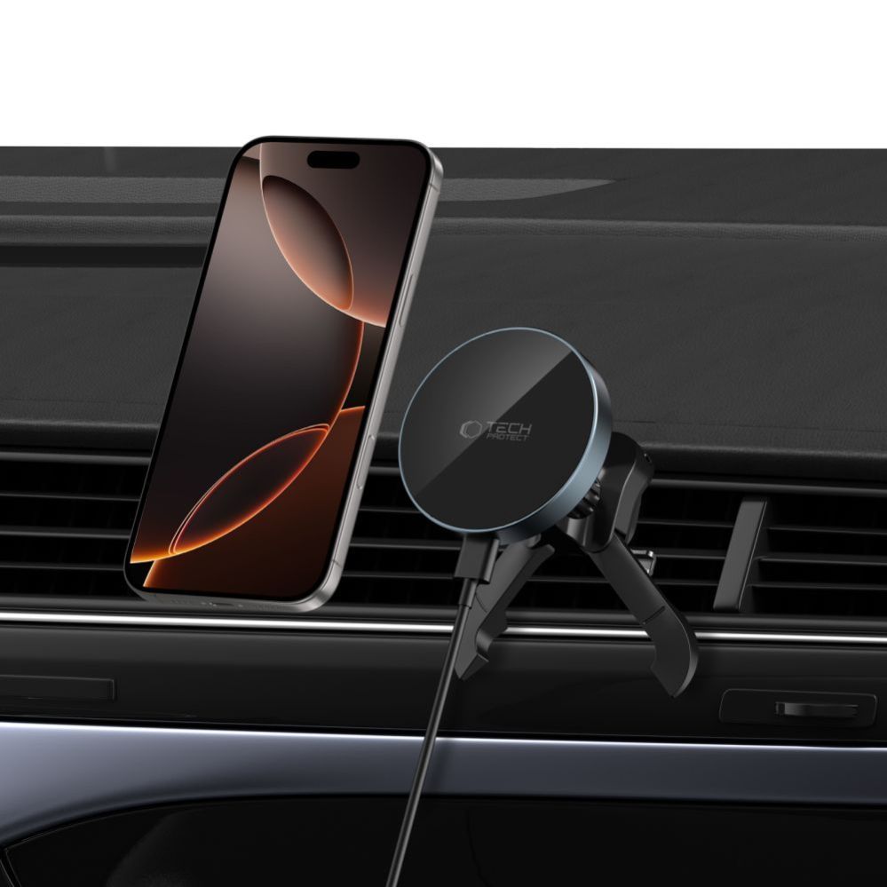 Citas preces Tech-Protect Tech-Protect mm15W-V5 Magnetic MagSafe Car Air Vent Mount - Black