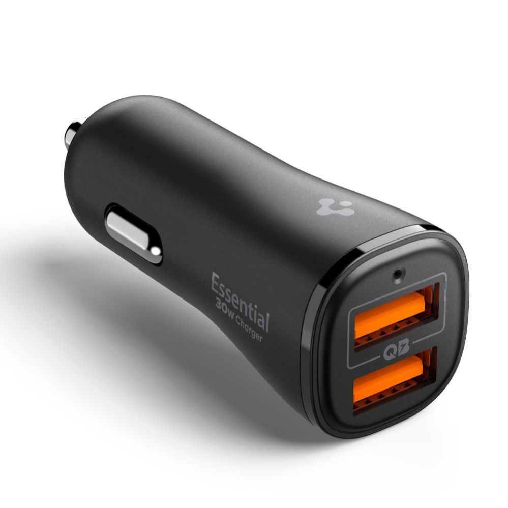 Citas preces Spigen Spigen Essential EV302 30W 2-Port USB-A Car Charger - Black