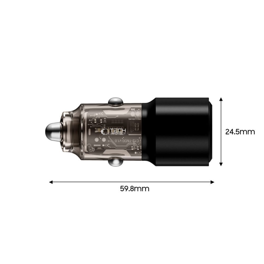 Muud kaubad Tech-Protect Tech-Protect CC03 95W 2-Port USB-A / USB-C Car Charger - Black