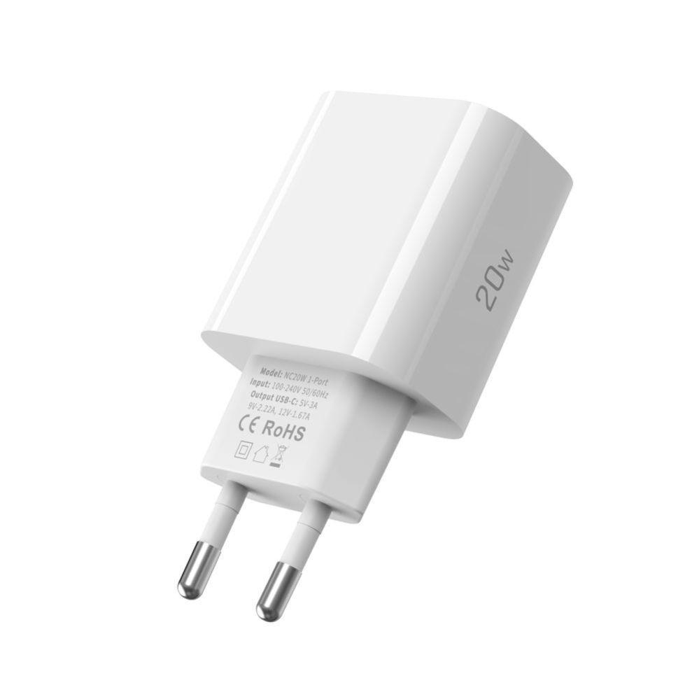Citas preces Tech-Protect Tech-Protect NC20W Wall Charger with 100 cm USB-C / Lightning Cable - White