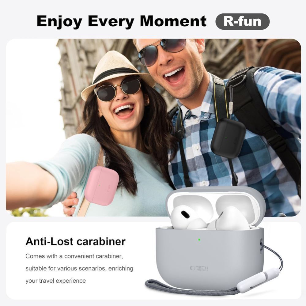 Citas preces Tech-Protect Tech-Protect Silicone Case for AirPods Pro 3 - Black