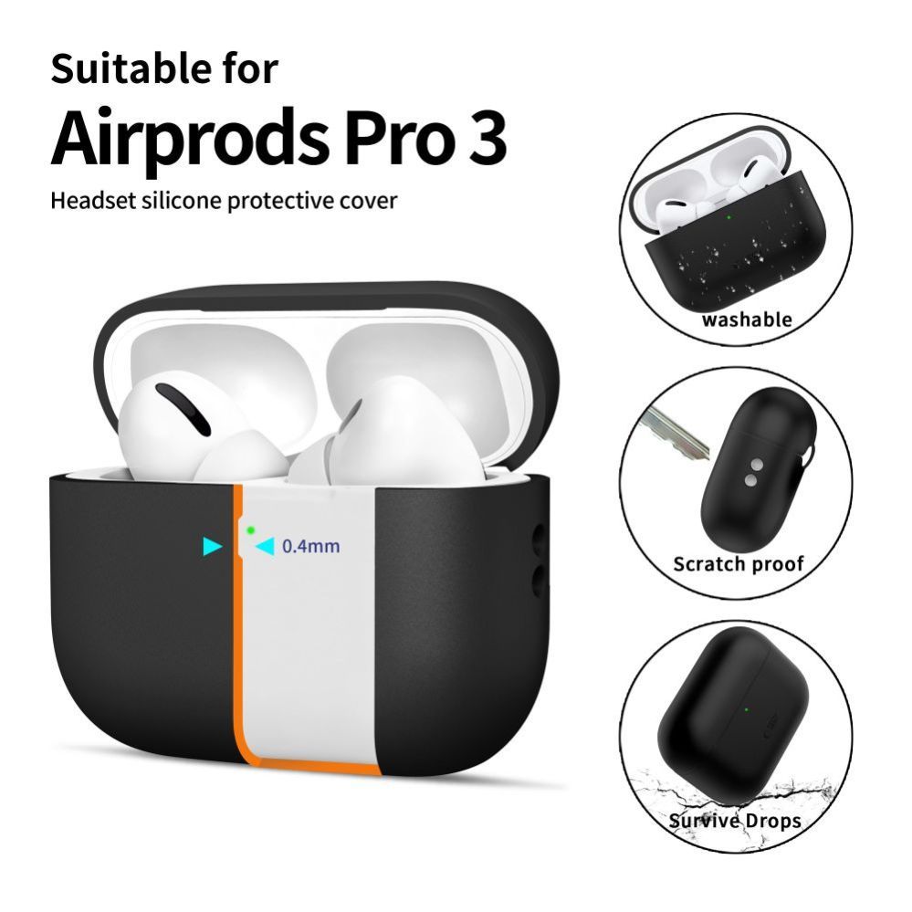 Citas preces Tech-Protect Tech-Protect Silicone Case for AirPods Pro 3 - Black
