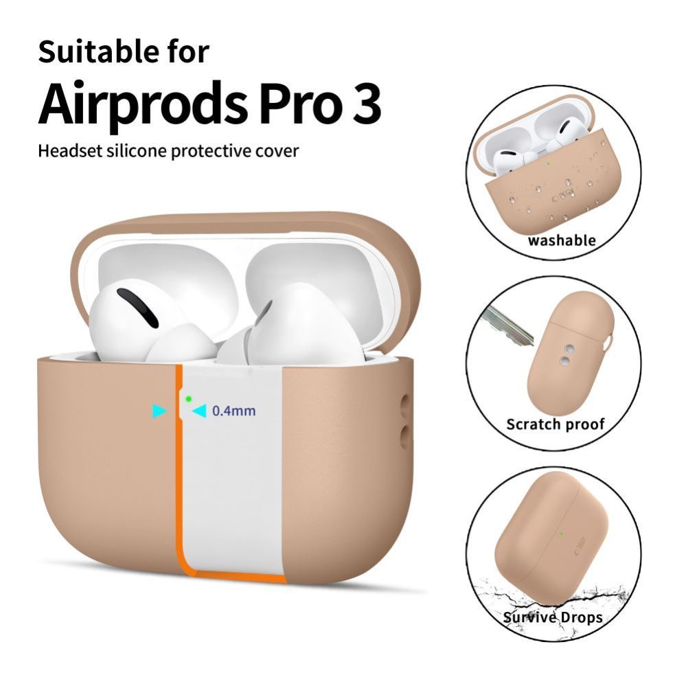 Citas preces Tech-Protect Tech-Protect Silicone Case for AirPods Pro 3 - Beige