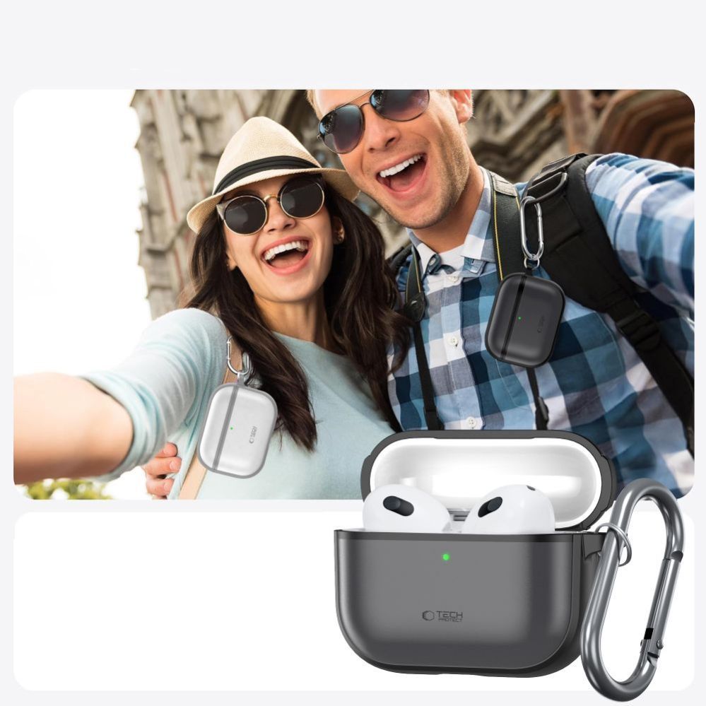 Citas preces Tech-Protect Tech-Protect Silicone Case for AirPods Pro 3 - Matte Black