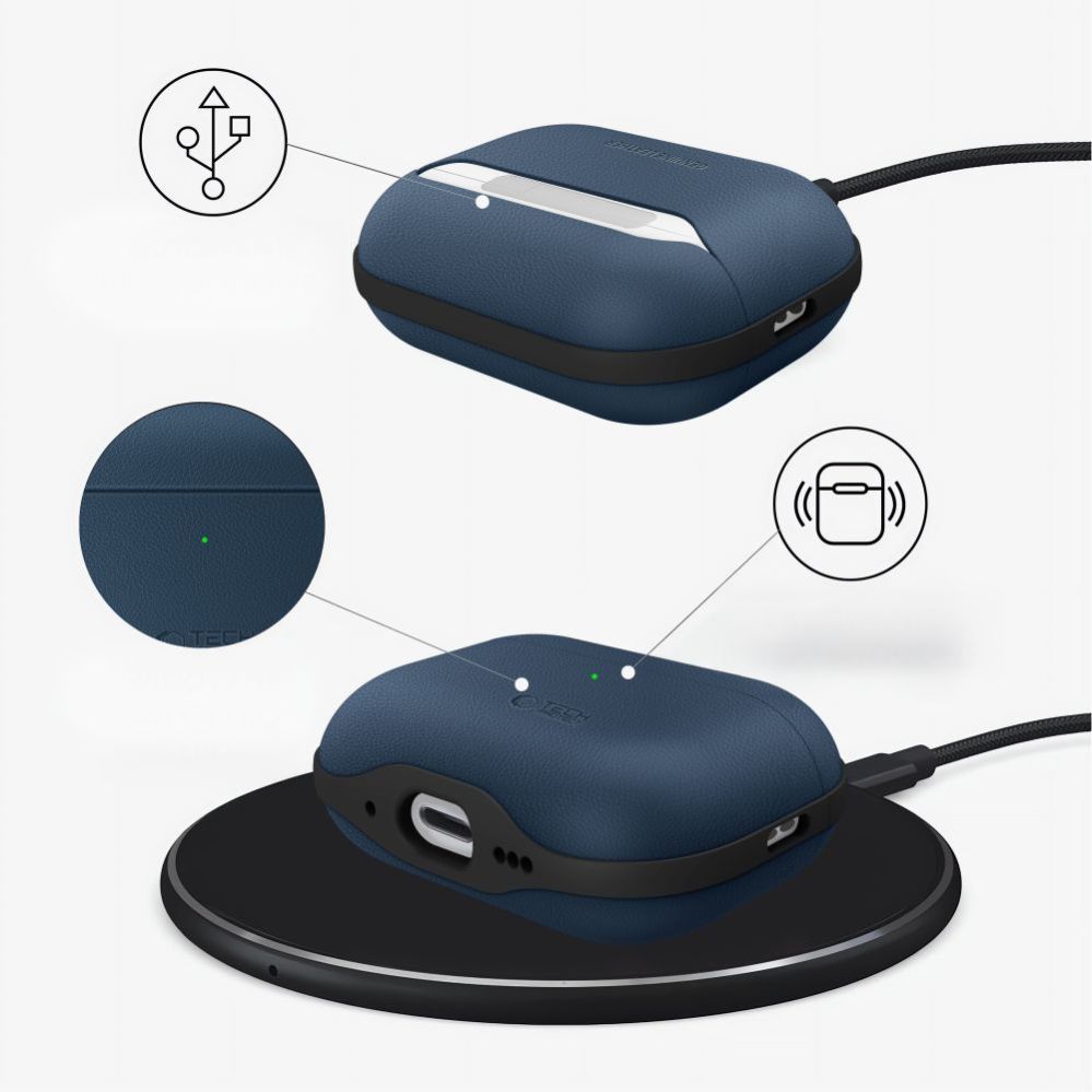 Muud kaubad Tech-Protect Tech-Protect NaturalFit Case for AirPods Pro 3 - Navy Blue