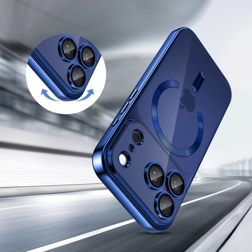 Citas preces Tech-Protect Tech-Protect MagFlex MagSafe Case for iPhone 17 Pro - Clear Navy Blue