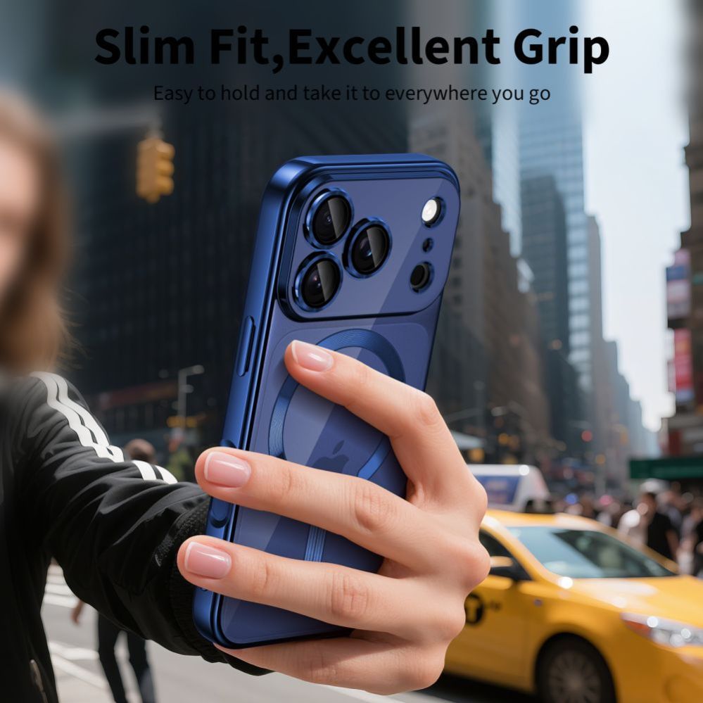 Citas preces Tech-Protect Tech-Protect MagFlex MagSafe Case for iPhone 17 Pro - Clear Navy Blue