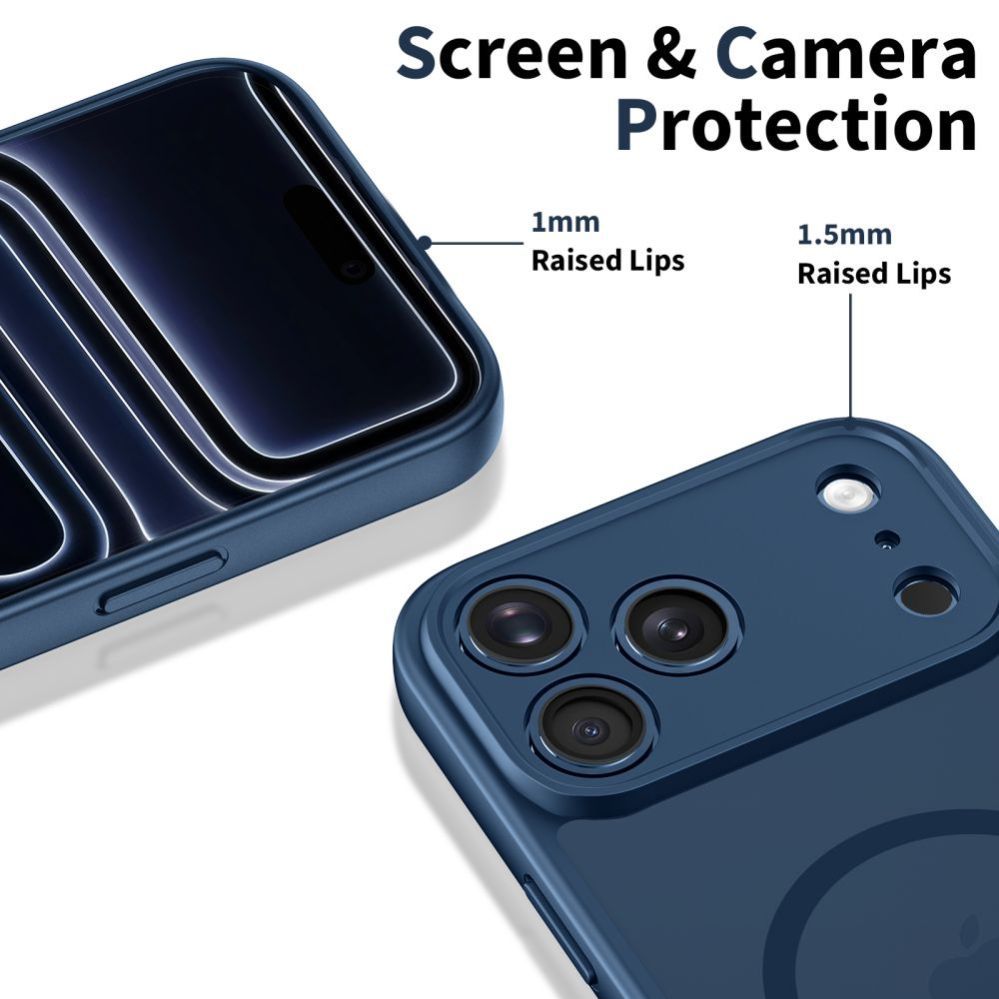 Citas preces Tech-Protect Tech-Protect BasicMag MagSafe Case for iPhone 17 Pro Max - Navy Blue