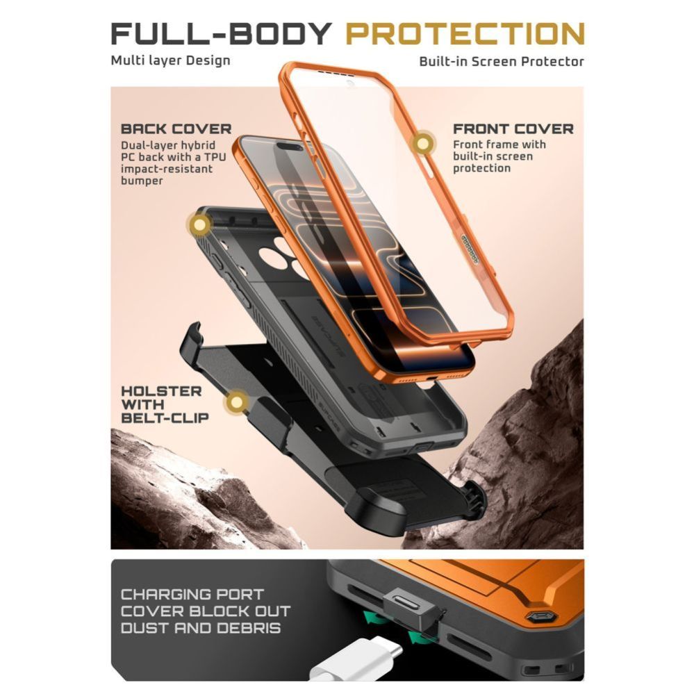 Muud kaubad Supcase Supcase Unicorn Beetle Pro Case for iPhone 17 Pro Max - Orange