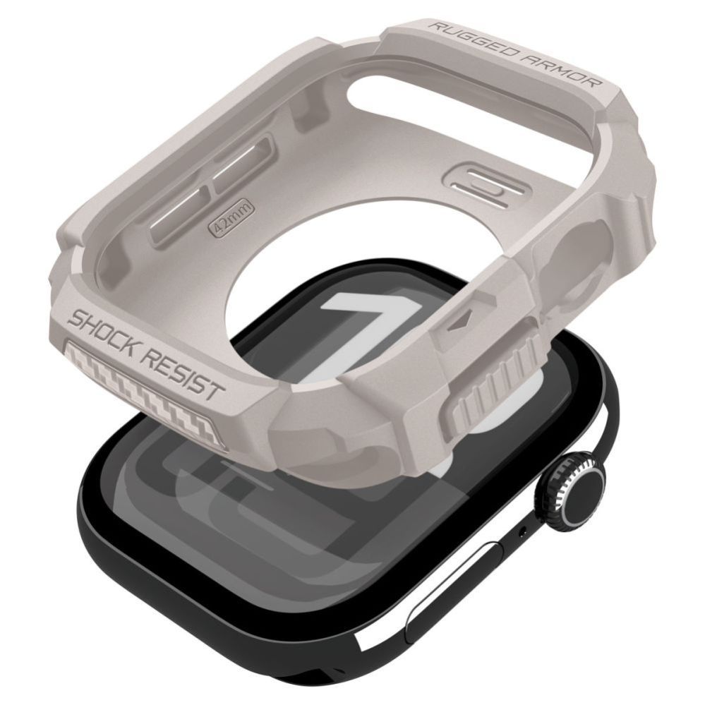 Citas preces Spigen Spigen Rugged Armor Case for Apple Watch 42mm - Beige