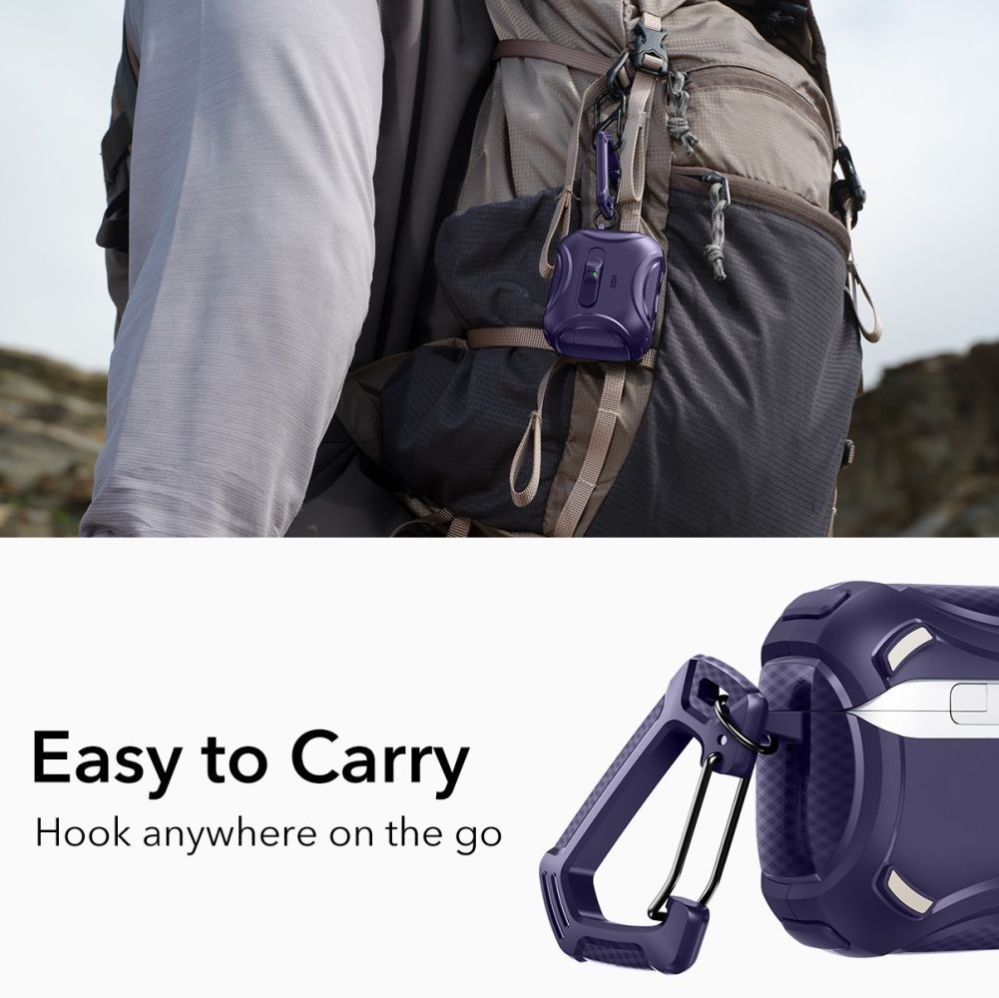 Citas preces ESR ESR Cyber FlickLock MagSafe Case for AirPods Pro 3 - Purple