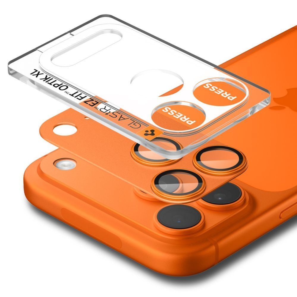 Muud kaubad Spigen Spigen Optik Pro XL Camera Lens Glass for iPhone 17 Pro Max - Orange
