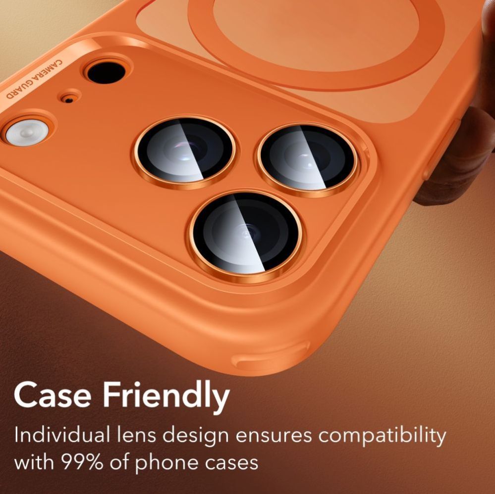 Citas preces ESR ESR Armorite Camera Lens Glass for iPhone 17 Pro / Max / 15 Pro / Max / 16 Pro / Max / 17 Pro / Max - Orange