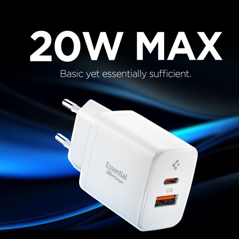 Citas preces Spigen Spigen Essential EE202EU 20W Wall Charger - White
