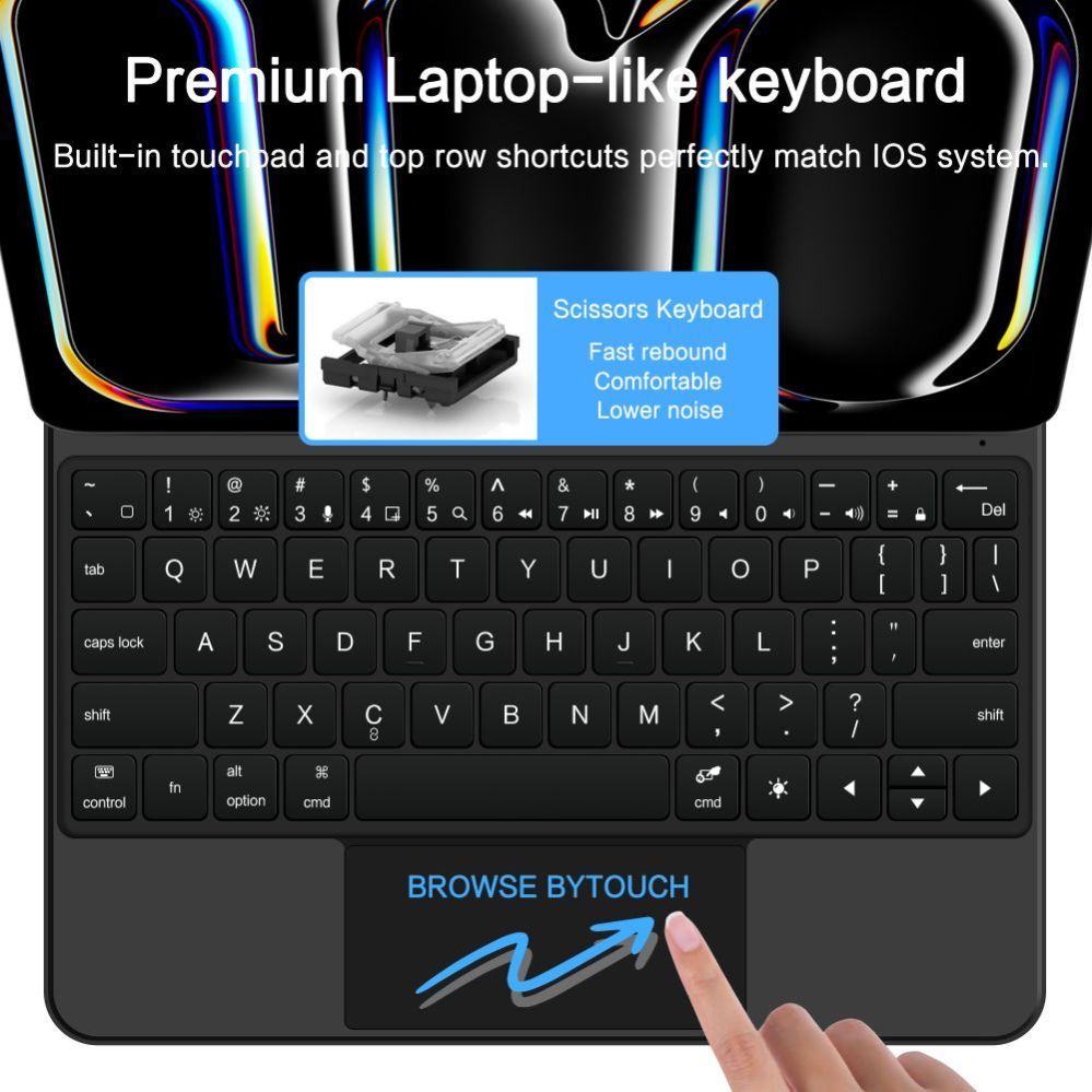 Citas preces Tech-Protect Tech-Protect SmartCase Magnetic for iPad Pro 11” 5/6 2024-2025 - Black