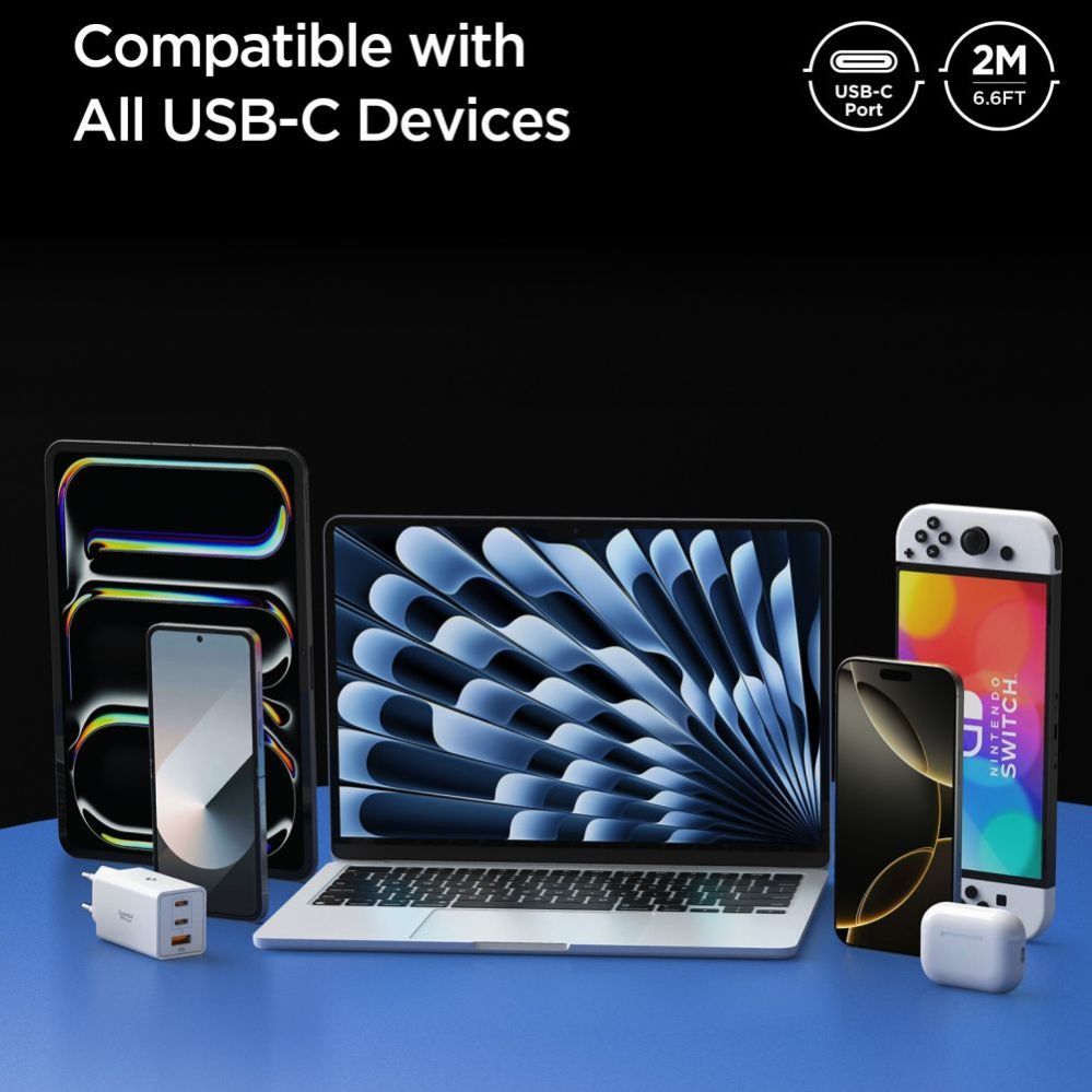 Muud kaubad Spigen Spigen EB10020CC USB-C Cable 100W 200cm - Black