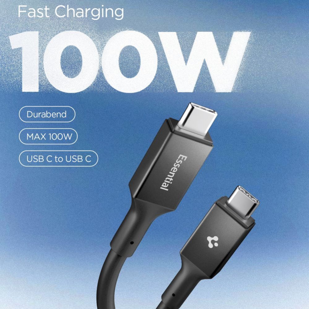 Muud kaubad Spigen Spigen EB10020CC USB-C Cable 100W 200cm - Black