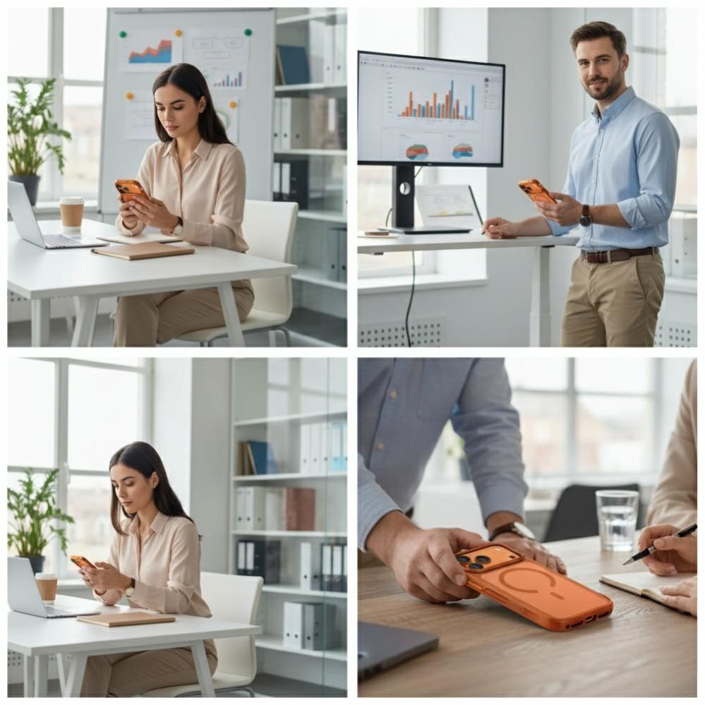 Citas preces UNIQ Uniq Veren iPhone 17 Pro Max Magclick Charging Case - Orange