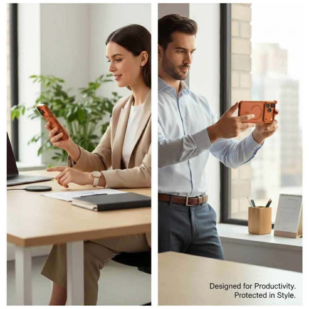 Citas preces UNIQ Uniq Veren iPhone 17 Pro Max Magclick Charging Case - Orange