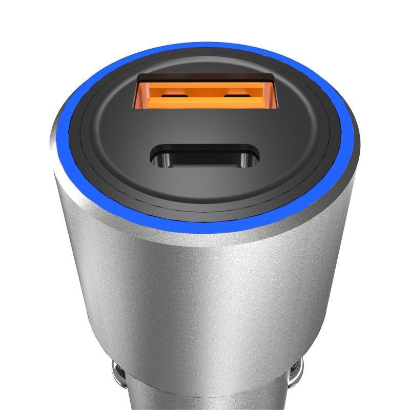 Adaptrid Dudao Dudao USB / USB Car Charger Type C Power Delivery Quick Charge 22.5 W Gray (R4PQ)
