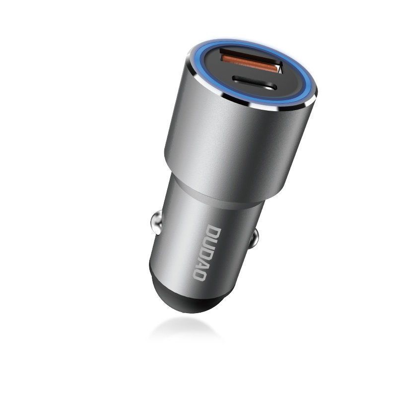 Adaptrid Dudao Dudao USB / USB Car Charger Type C Power Delivery Quick Charge 22.5 W Gray (R4PQ)