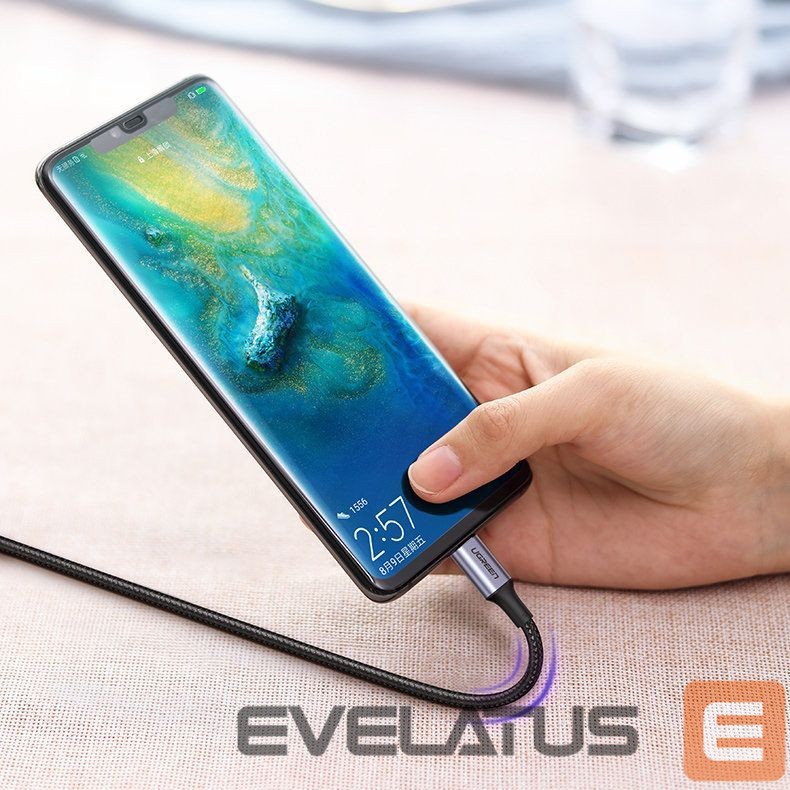 Kaabel Ugreen Ugreen US316 90120 USB-C - USB-C PD QC FCP cable 100W 5A 480Mb/s 3m - gray