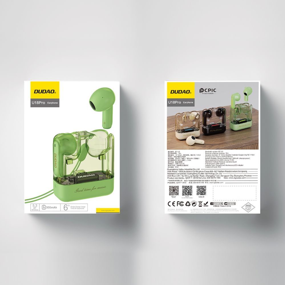 Bezvadu austiņas Dudao Green