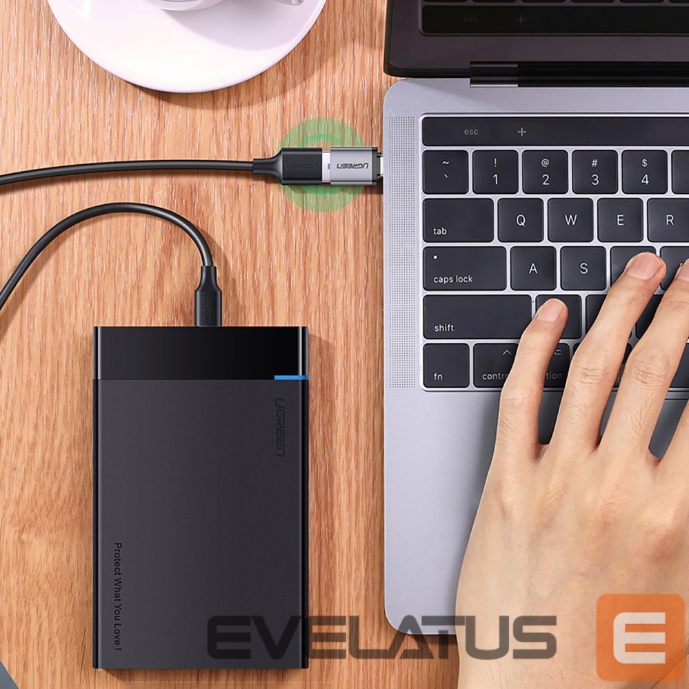 Üleminek Ugreen US270 USB-C (Male) / USB-A 3.0 (Female) Adapter with Lanyard Space Gray