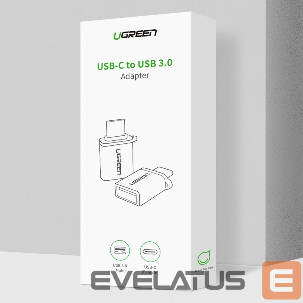 Üleminek Ugreen US270 USB-C (Male) / USB-A 3.0 (Female) Adapter with Lanyard Space Gray