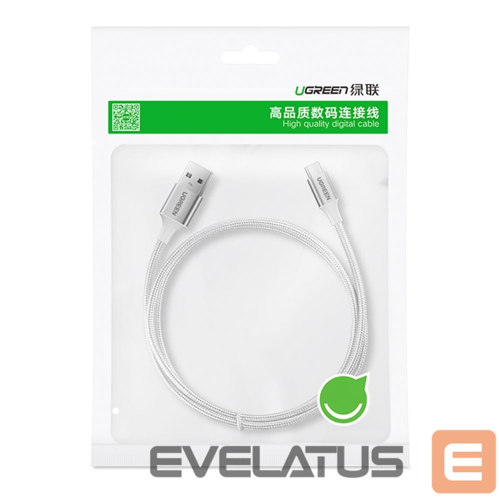 Kaabel Ugreen Ugreen US288 60131 USB-A / USB-C QC 3.0 3A 1m cable - white White