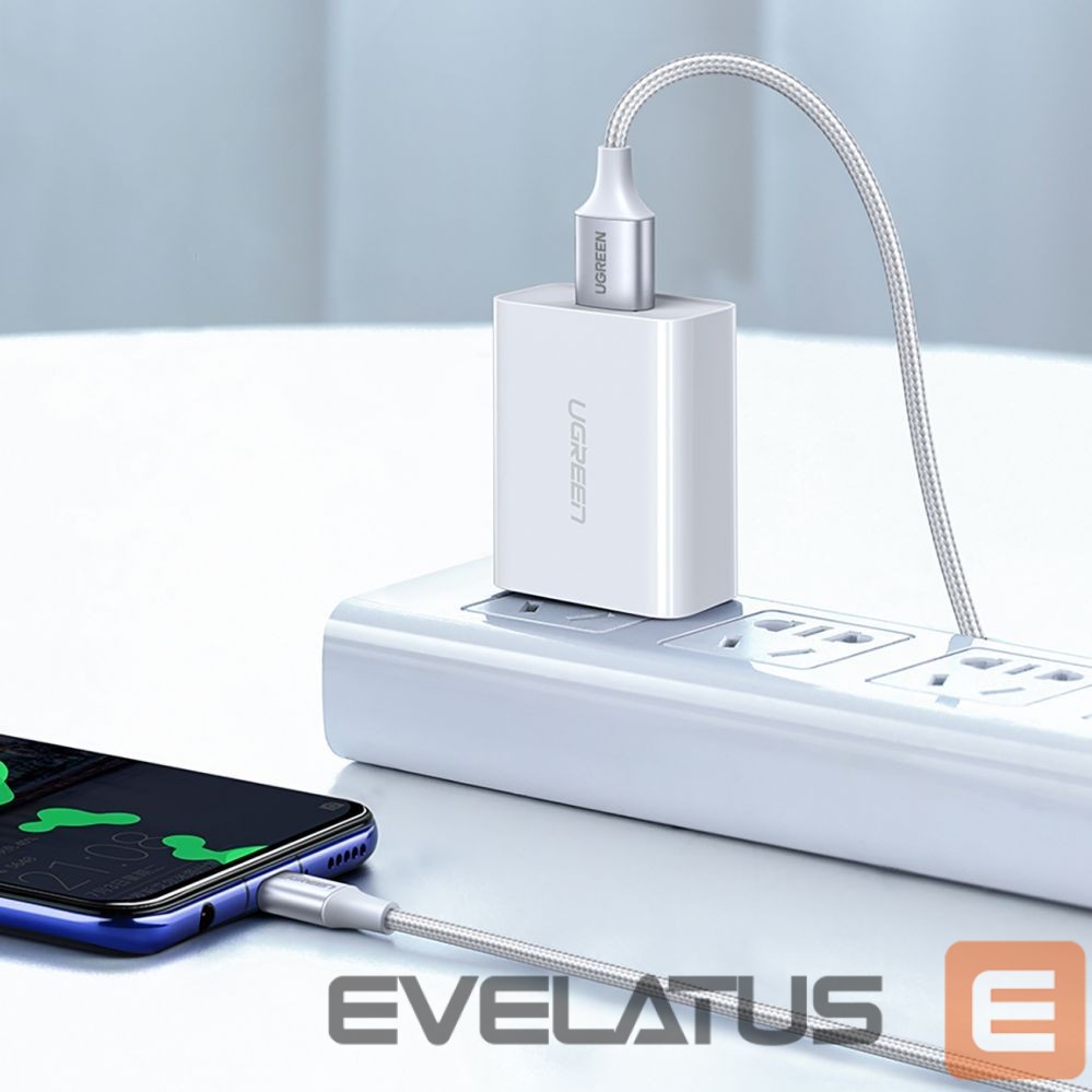 Kaabel Ugreen Ugreen US288 60131 USB-A / USB-C QC 3.0 3A 1m cable - white White