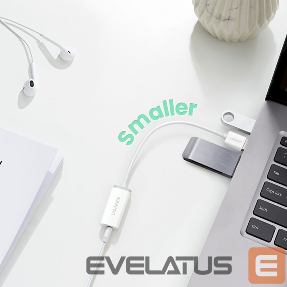 Kaabel Ugreen Ugreen US288 60131 USB-A / USB-C QC 3.0 3A 1m cable - white White