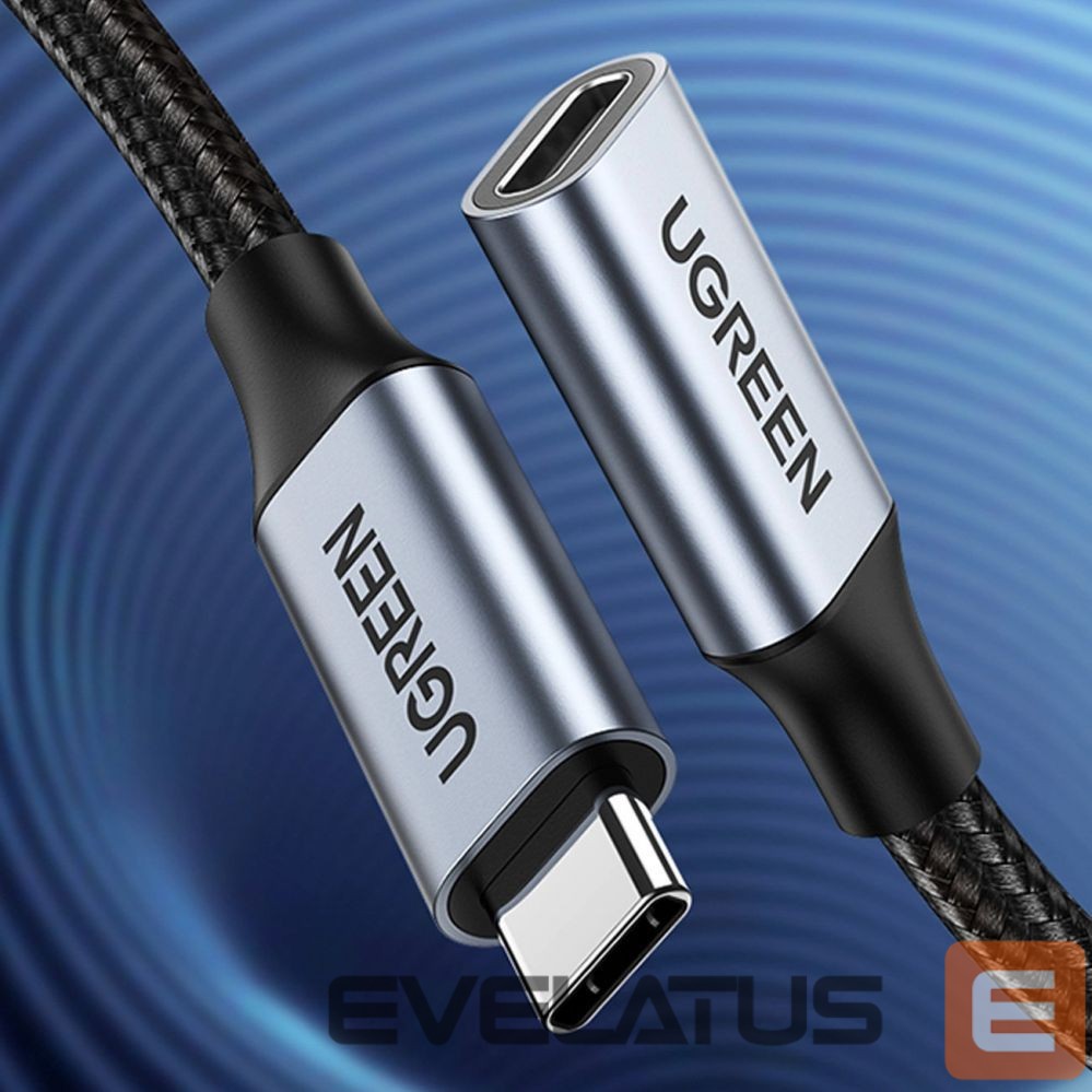 Kaabel Ugreen Ugreen US372 80810 USB-C - USB-C PD QC cable 100W 5A 10Gbps 0.5m - gray