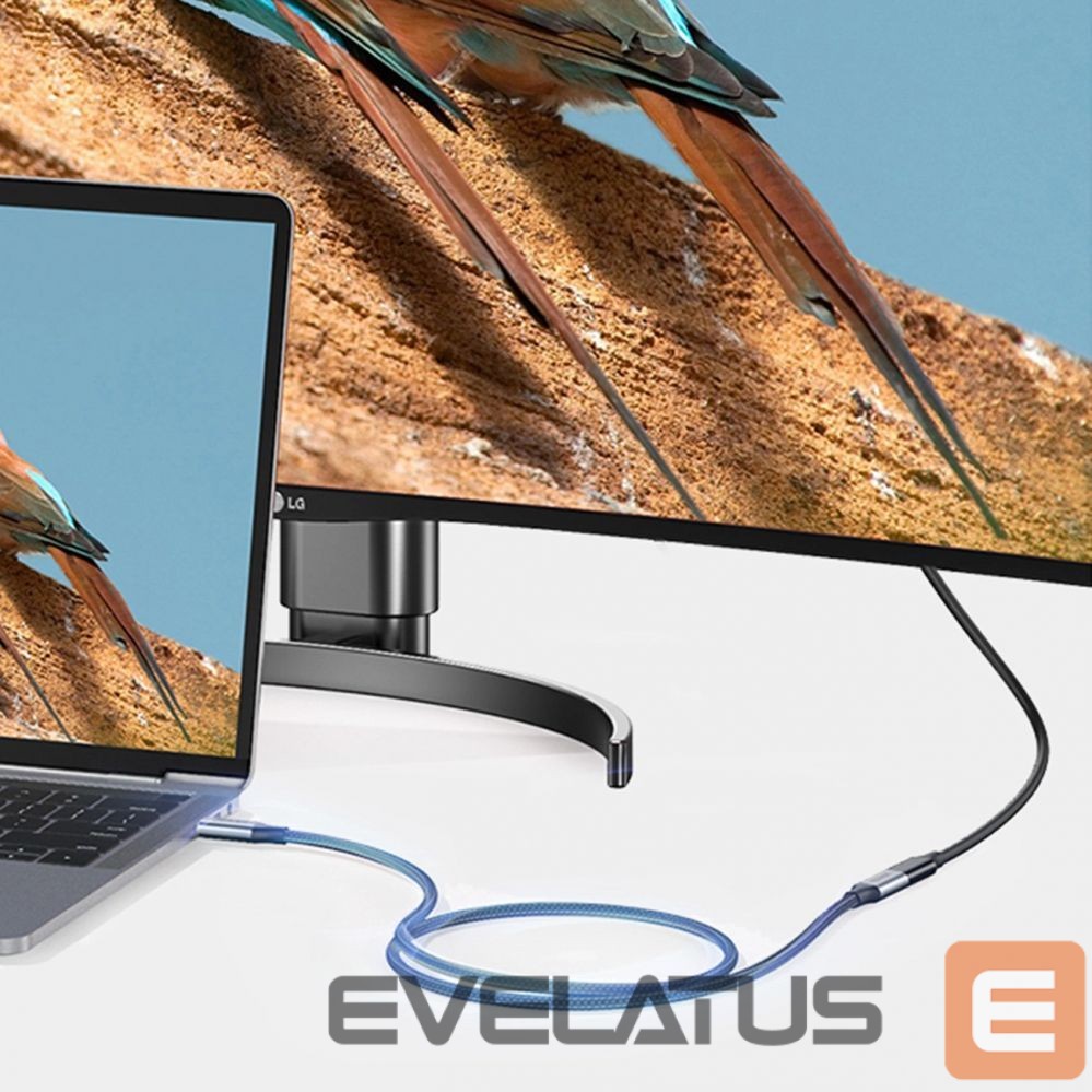 Kaabel Ugreen Ugreen US372 80810 USB-C - USB-C PD QC cable 100W 5A 10Gbps 0.5m - gray